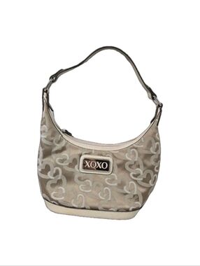 Vintage Y2k XOXO Shoulder Bag Cream Hearts Chain Soft Grunge Baddie Streetwear